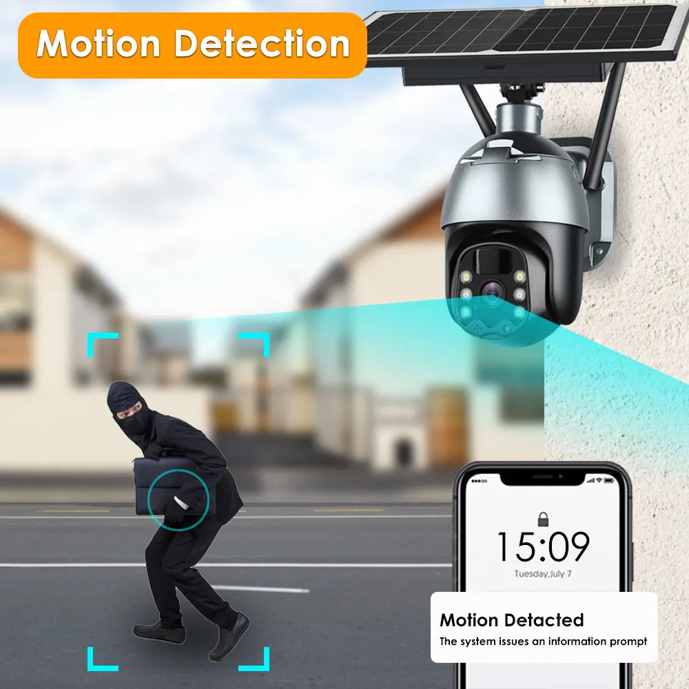 4g solar ip camera wifi 1080p cctv video surveillance camera outdoor ptz battery security camera waterproof color night vision free global shipping