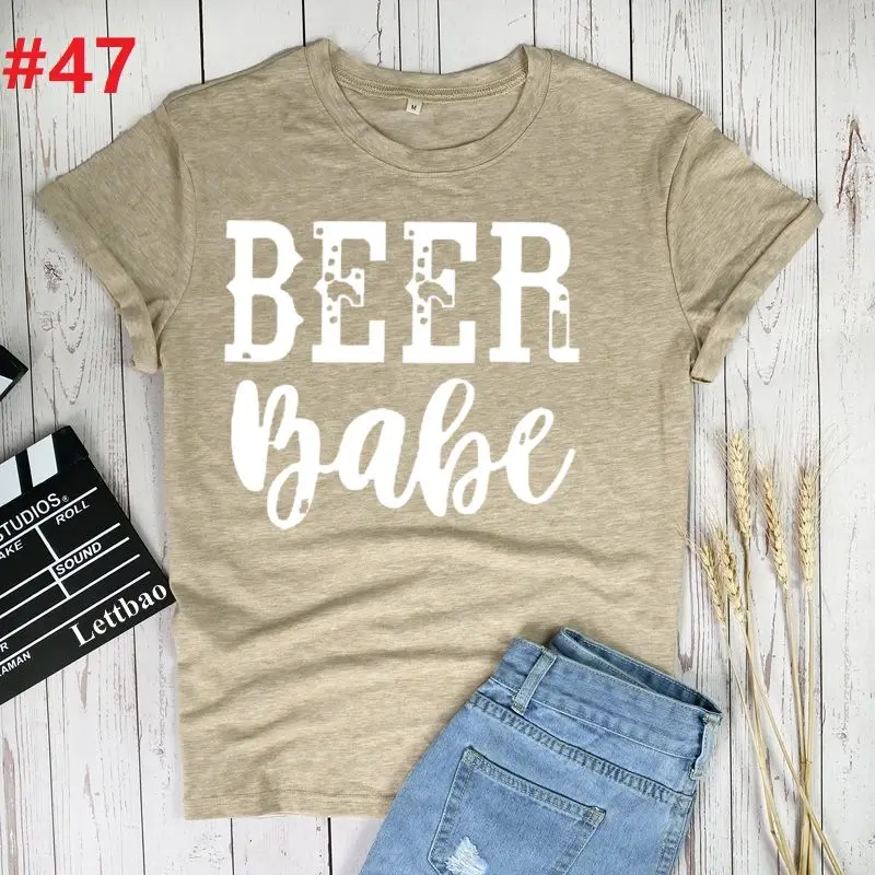 

Beer Babe T Shirt Vogue T Shirt Women Girl Printed Tshirt Femme Harajuku Clothes Female T-shirt Tops Tee Graphic Women