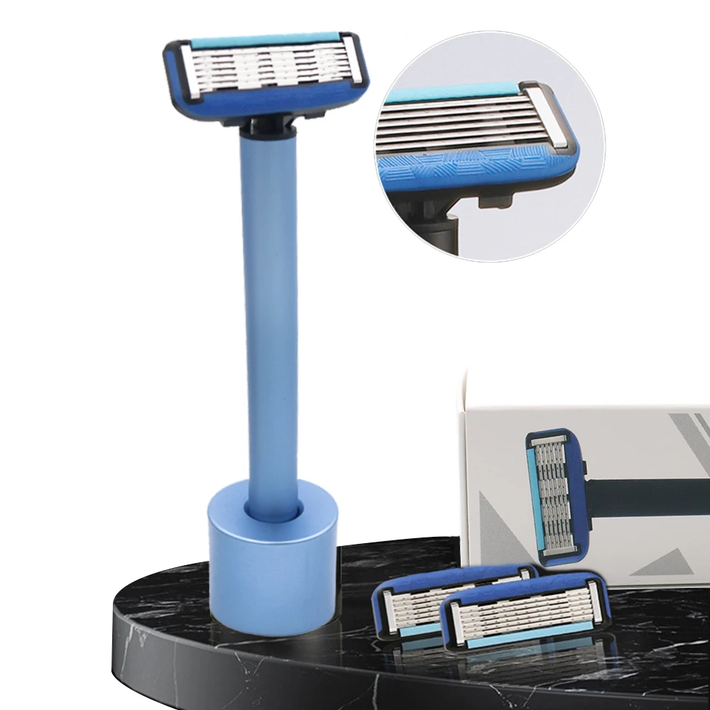 Новый 6 слой лезвия ручной бритва Мужская Рабочая спецобувь бритвы Моющийся