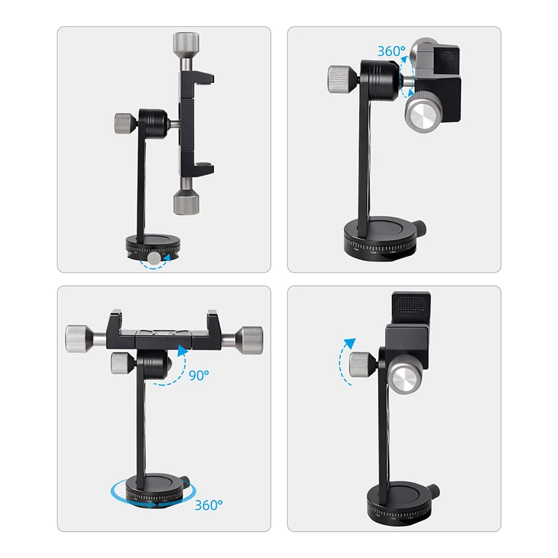 cimapro cp 5 all metal tripod mount adapter cell phone clipper holder vertical 360 rotation tripod stand for smart phones tripod free global shipping