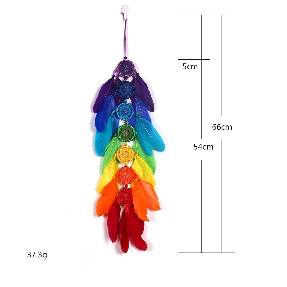 

Ms0007 Colorful Ladder Seven Colors Hook Flower Dream Catcher Indian Dream Catcher