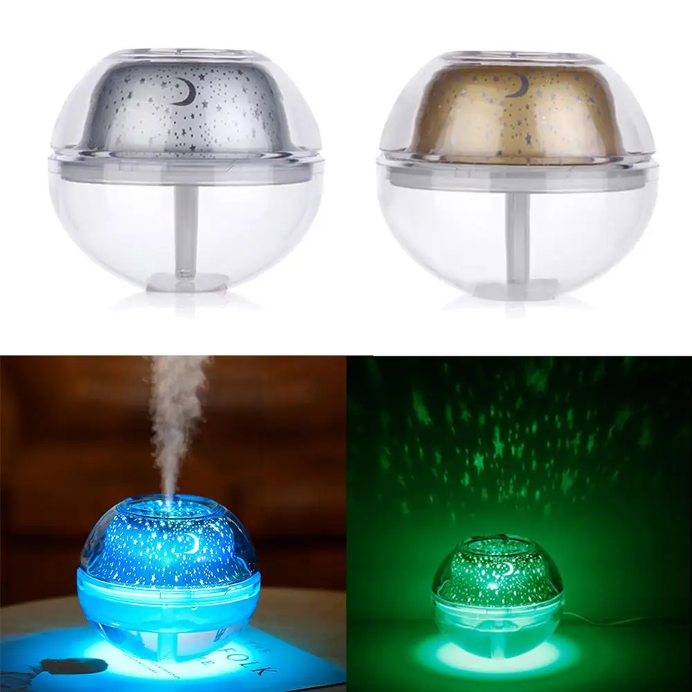 500 мл USB Хрустальный светодиодный ночной Светильник проекционной лампы