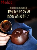 yixing teapot pure handmade coarse sand purple eggplant mud shipiao teapot teapot kung fu tea set