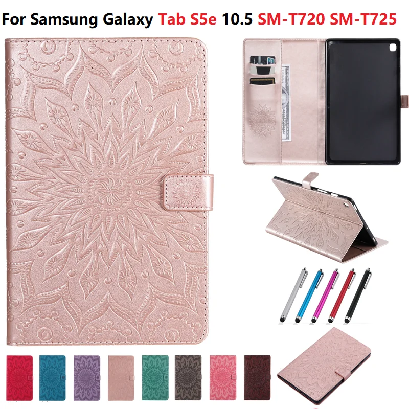 Чехол-книжка для Samsung Galaxy S5e 10 5 Fundas T720 T725 дюйма 2019 Tab чехол-подставка планшета SM-T720