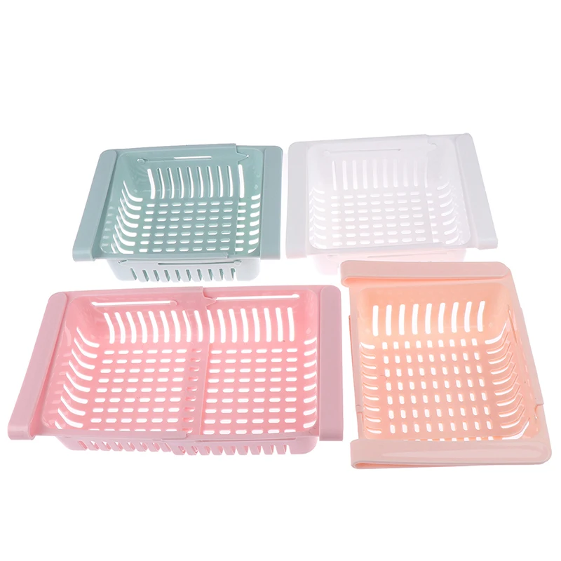 Кухонный органайзер Регулируемый холодильтор шкаф для хранения полка