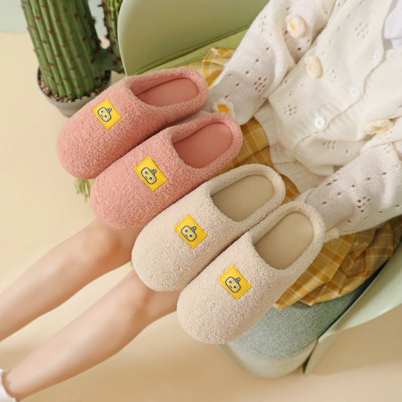 

Dacomfy Winter Women House Slippers Faux Fur Fashion Warm Shoes Furry Slippers Woman Slip on Flats Female Slides Indoor