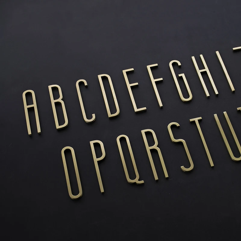 Буквы A to Z # золотые латунные буквы декоративные настенные символические знаки