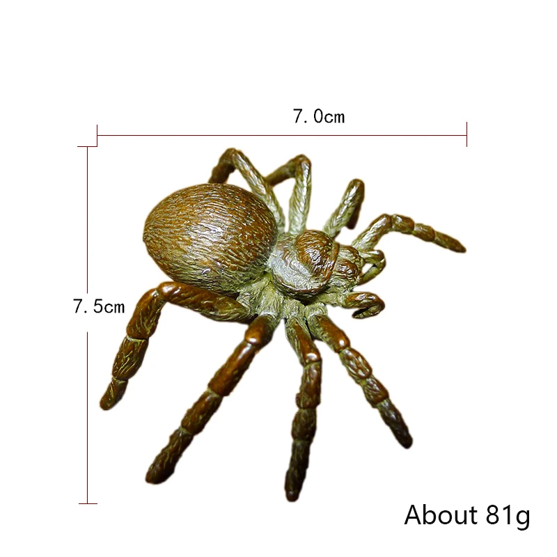 

Big Spider Statue Pure Copper Tea Pet Table Ornament Lucky Home Decorations Accessories Antique Brass Animal Figurines Crafts