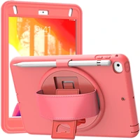 lightweight kids safe silicone case for ipad mini 4 mini 5 shockproof cover with rotatable bracket hand strap