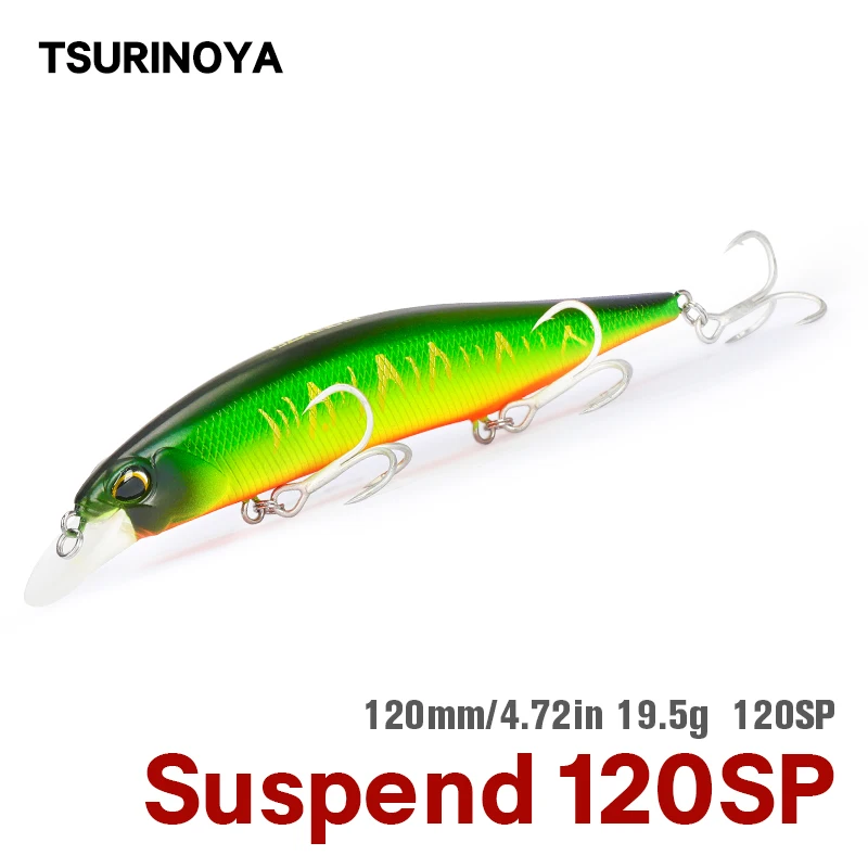 TSURINOYA 120 мм 19 5 г SP Вольфрамовая весовая система длительного литья Suspending Minnow DW51 Топ