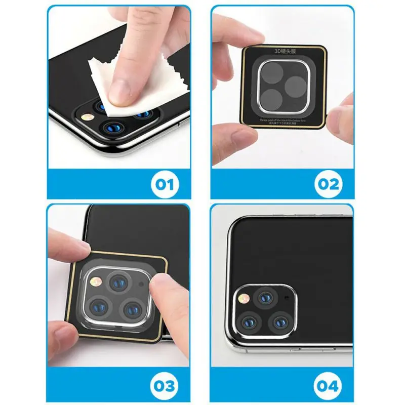 Горячая полная крышка металлическая рамка для объектива камеры Защитная пленка