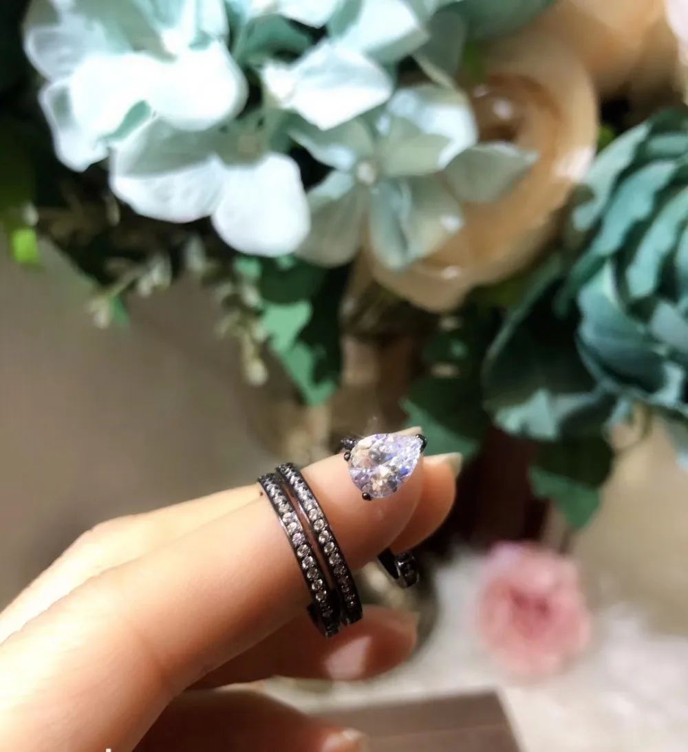 

YKD24 925 Ring Set Luxury Ring Wedding Band Promise Engagement Rings For Women Jewelry Gifts