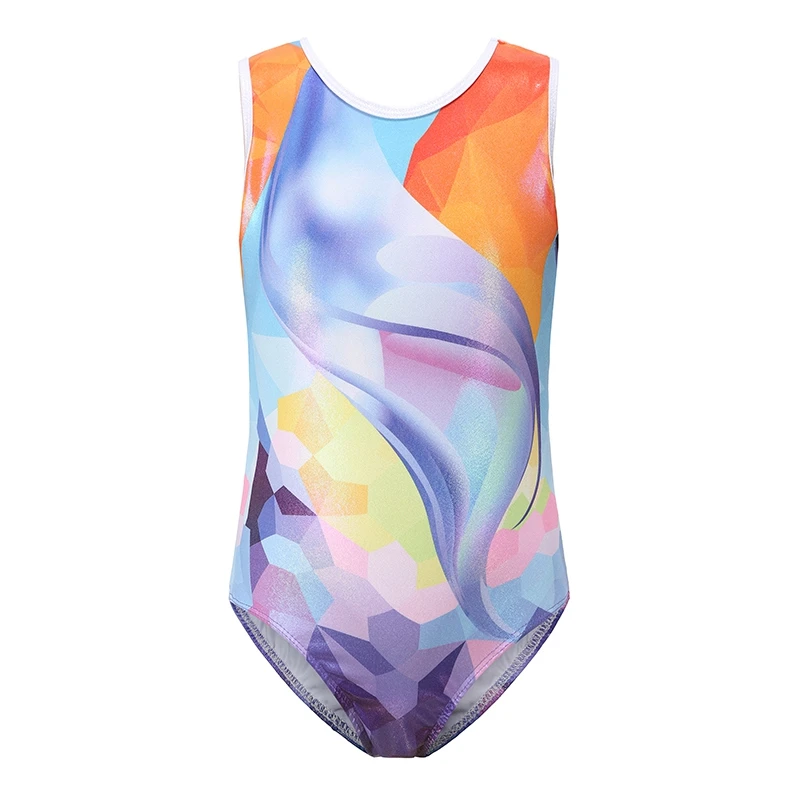 Трико для девочек балетная унитаза Одежда танцев гимнастика блестящая