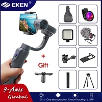 eken s5b upgraded version 3 axis handheld gimbal stabilizer wfocus pull zoom for iphone xs xr 8 plus 7 samsung action camera