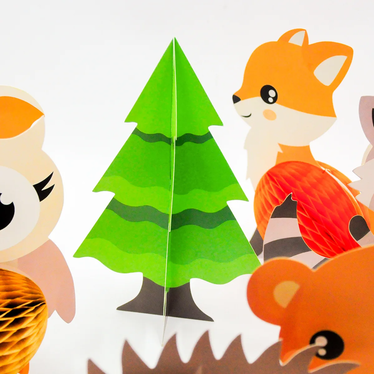 8 шт./компл. 3D мультфильм животных пористый шар бумага для детей с цветочным