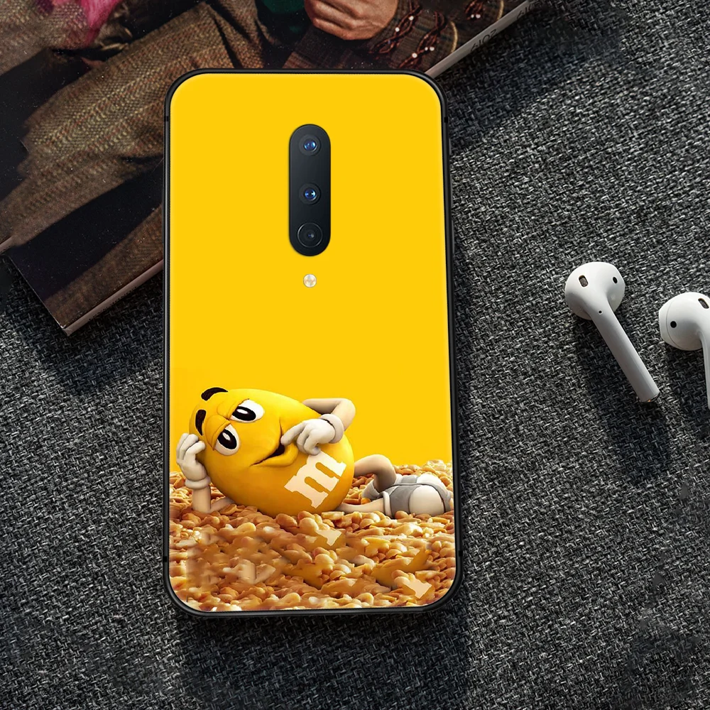 

M&M's Chocolate candy Phone Case Cover Hull For 1+ Oneplus 5T 6 6T 7 7T 8 8T Pro black Cell Tpu Back 3D Cover Trend Prime Soft