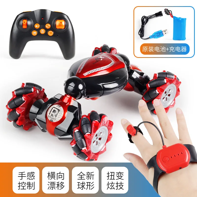

Gesture Induction Remote Control Stunt Car Twisting Off-Road Vehicle Light Music Drift Dancing Side Driving RC Toy Gift for Kids