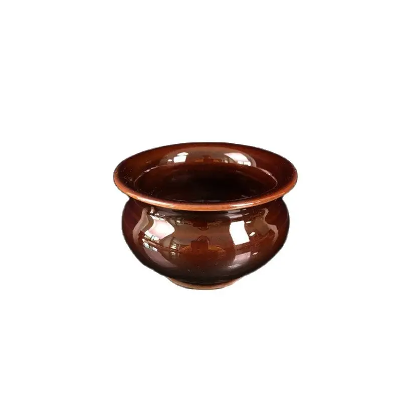 

Chinese Old Porcelain Golden Brown Glaze Censer