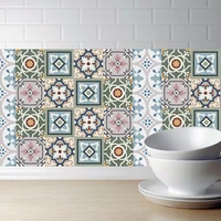 3d moroccan style retro tile floor sticker pvc bathroom kitchen waterproof wall sticker home decor tv sofa wall art mural