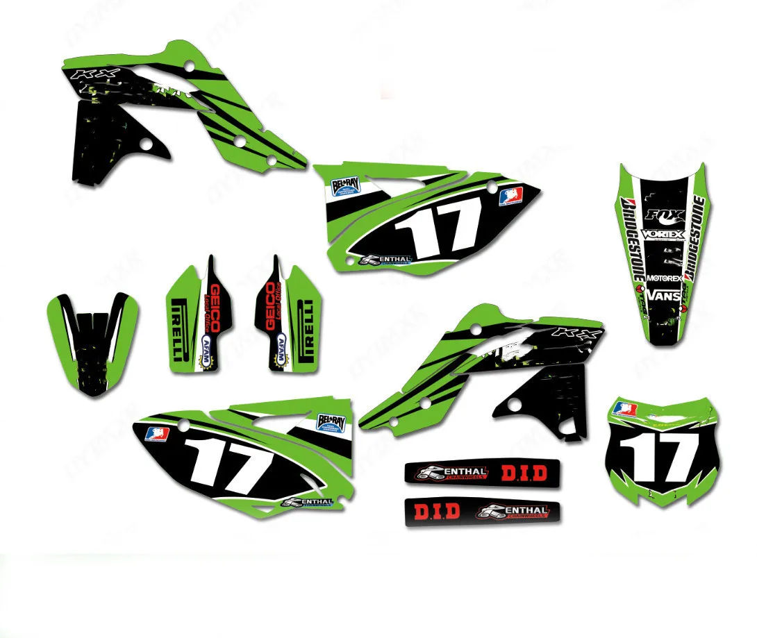 Бесплатные Индивидуальные графические наклейки для Kawasaki KLX450 2008 2009 2010 2011 2012 2013 2014
