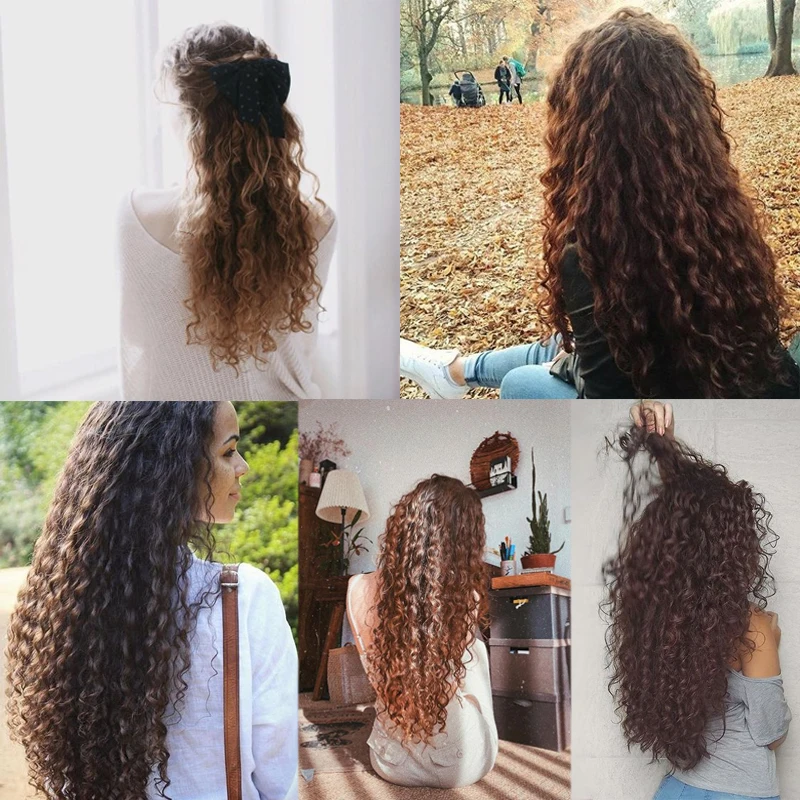 AILIADE африканская длинная кудрявая заколка Taco Curl с 5 картами высокая температура