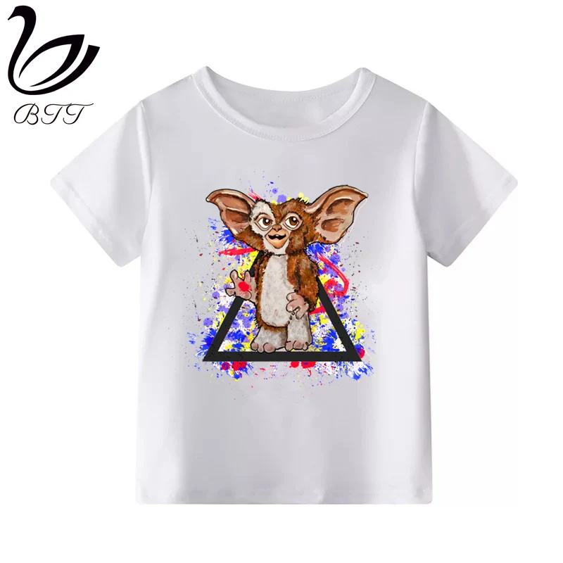 E Gremlins Милая футболка для детей детская одежда с короткими рукавами вечерние футболки с забавными рисунками для мальчиков и девочек - Цвет: E