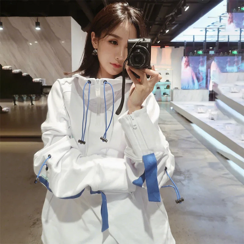 

Модные свитера в западном стиле 2020 новые женские сетчатые красные топы для ранней осени женские корейские хлопковые с длинным рукавом для с...