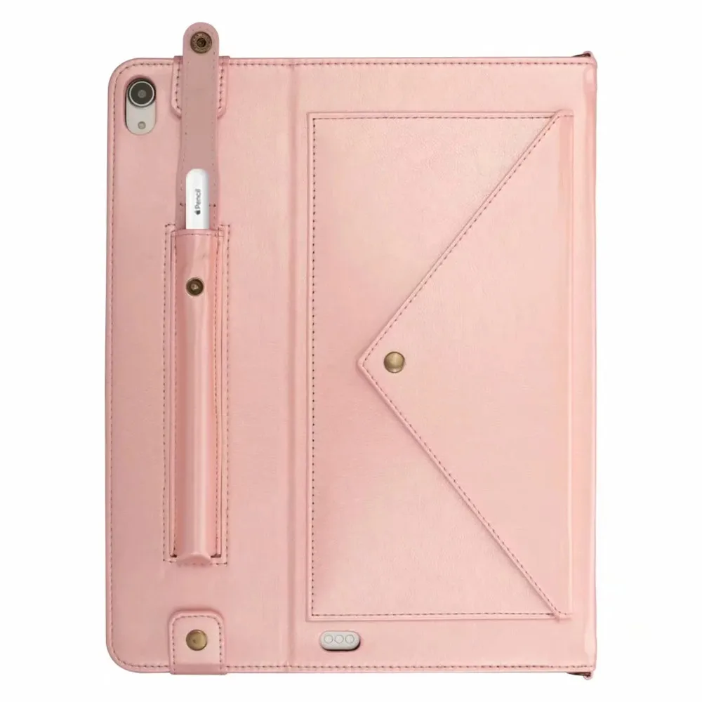 Rose gold Чехол для нового iPad Pro 11 чехол из искусственной кожи bao для iPad Pro 11 чехол Funda ремешок на плечо с держателем карандаша+ пленка - Цвет: Rose gold