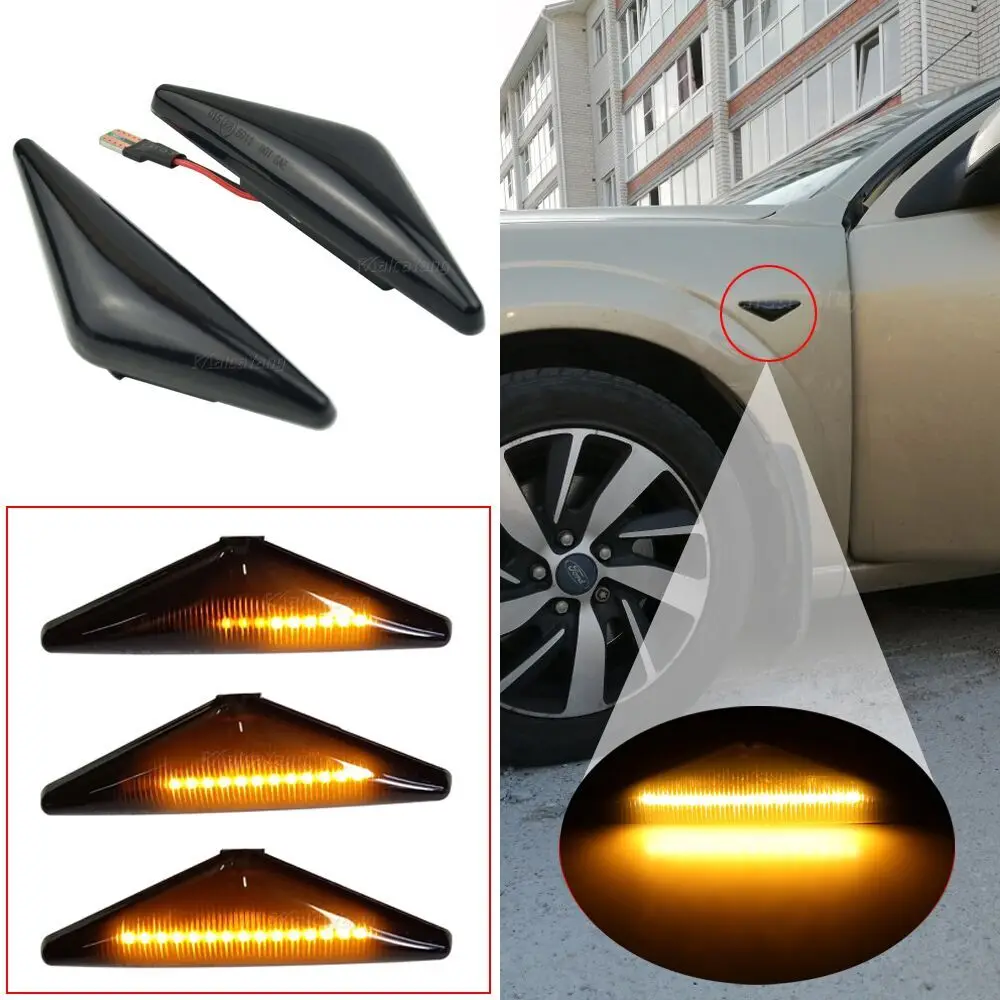 

Sequential Flowing Blinker LED Dynamic Turn Signal Side Marker Light For Ford Mondeo MK3 Focus MK1 2000 2001 2002 2003 2004