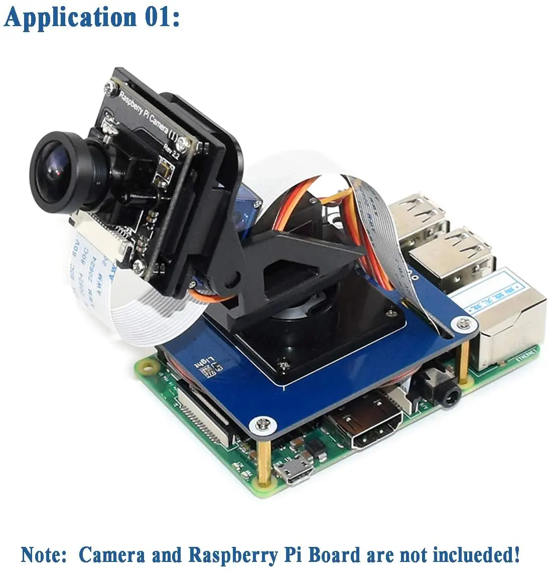 Контроллер серводвигателя Raspberry Pi 4B PWM Kit 2 DOF шапочка с панорамированием и