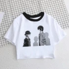 Летняя японская аниме Bungo бродячие собаки Harajuku Uzlaang Kawaii смешная мультяшная графическая рубашка женская блузка уличная одежда