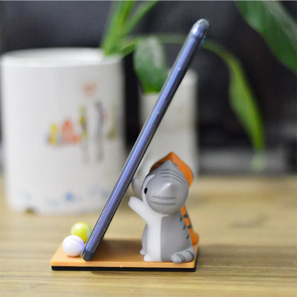 Настольный держатель Cat мобильный телефон с изображением апельсинового кота |