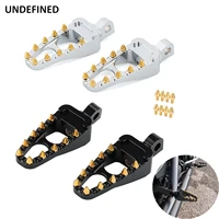 golden mx foot pegs chopper bobber offroad footrest pedals for harley sportster 883 xl dyna street bob softail fatboy wide glide
