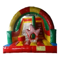 factory directly double lane inflatable land slideoutdoor playground gaint inflatable slide for sale