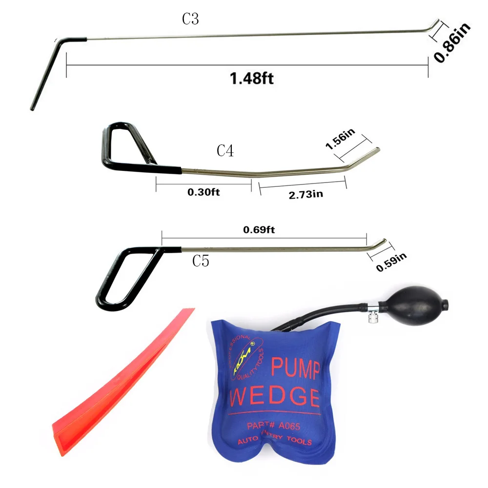 Инструменты для ремонта вмятин на автомобиле набор крючков шток с клин окна