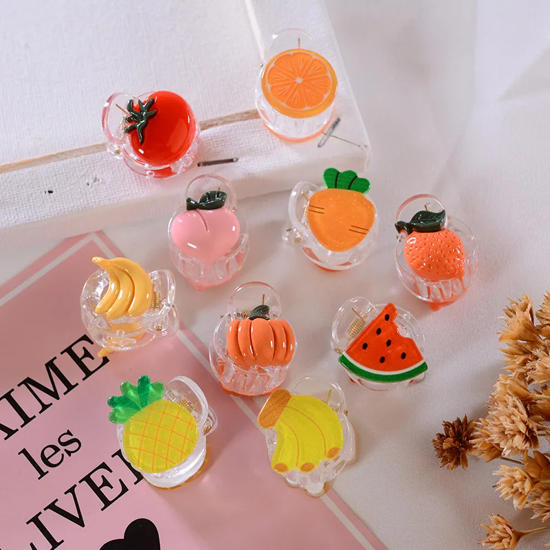 Модные детские аксессуары для волос девочек зажим с мультяшным рисунком фрукты