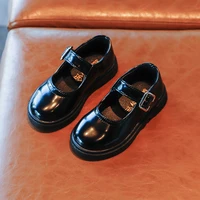 black shoes 2022 japanese toddler girl leather shoes boys shoes casual shoes autumn vintage retro children shoes girls and boys