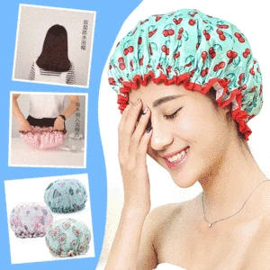 Шапочка для душа, двухслойная, водонепроницаемая, 1 шт.