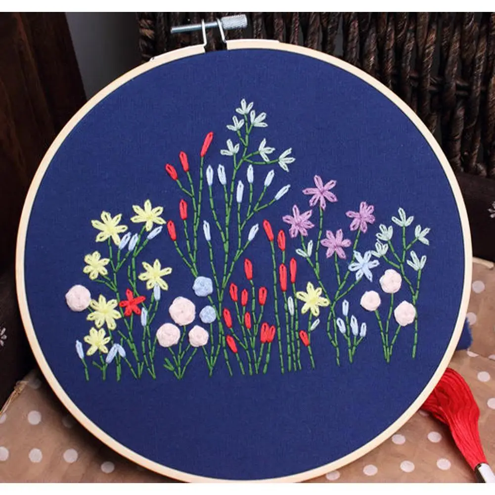 Цветок лист ручной работы сделай сам Ткань Европейская Вышивка Цветы Растения