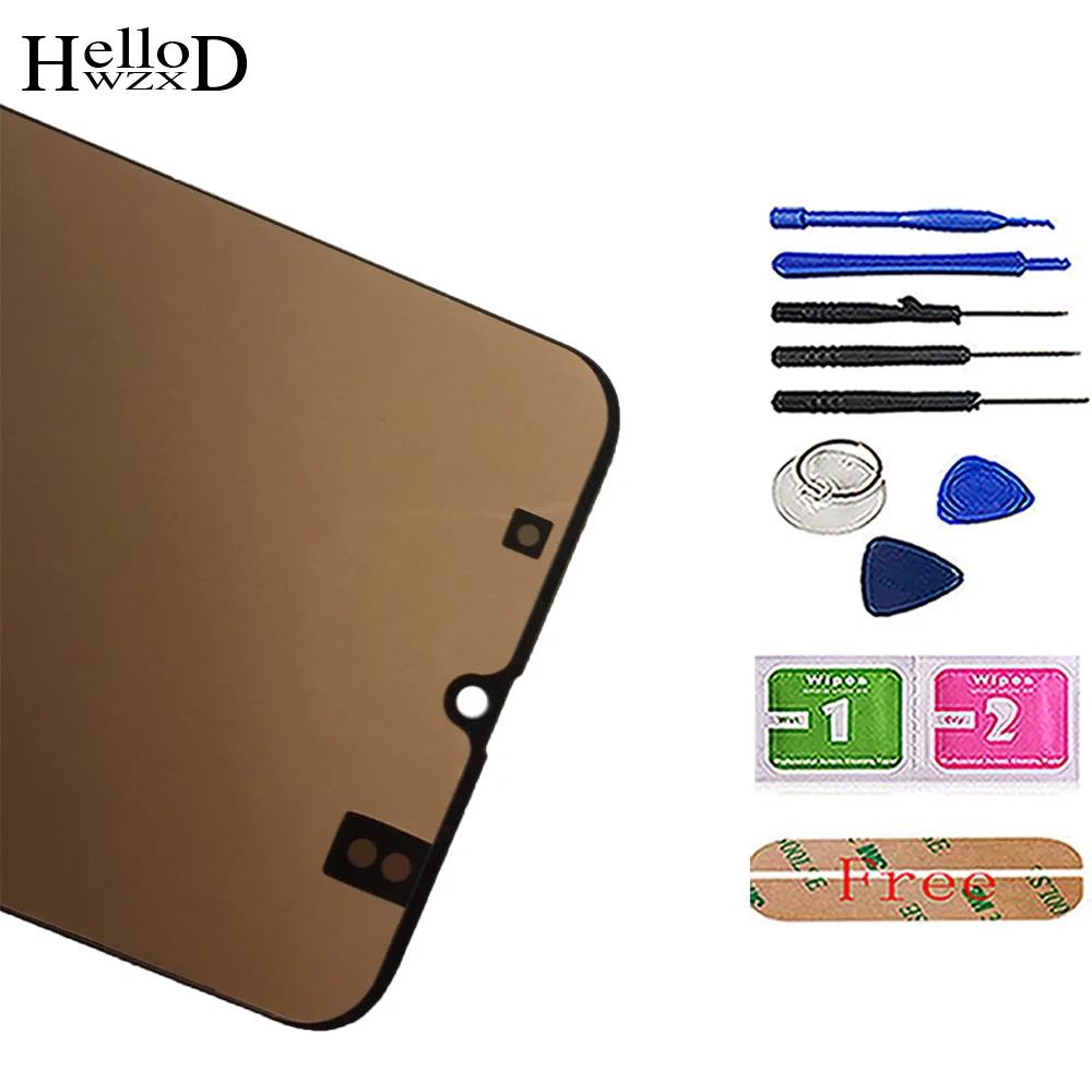 

6.4" Super AMOLED For Samsung Galaxy A50 SM-A505FN/DS A505F/DS A505 A50S LCD Display Touch Screen Digitizer Sensor Frame Tools