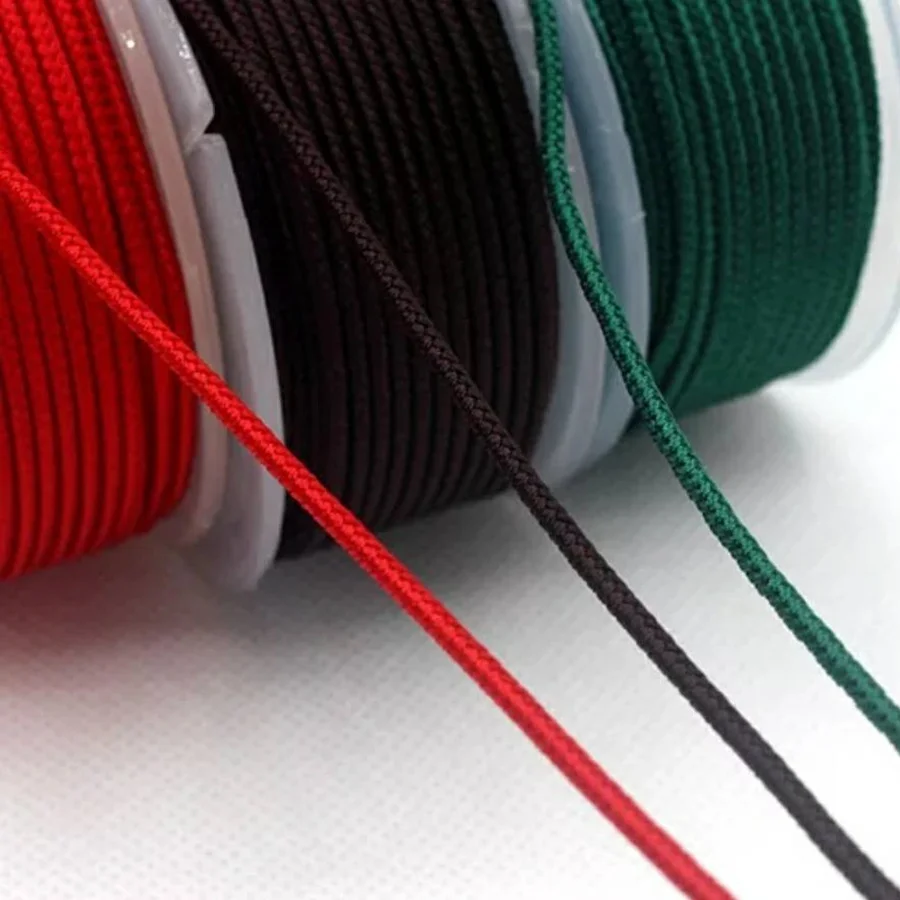 2mm Braided Nylon Thread DIY String Strap Ropes Beading Bracelet For Jewelry Making Tassels Macrame Rattail Lacing