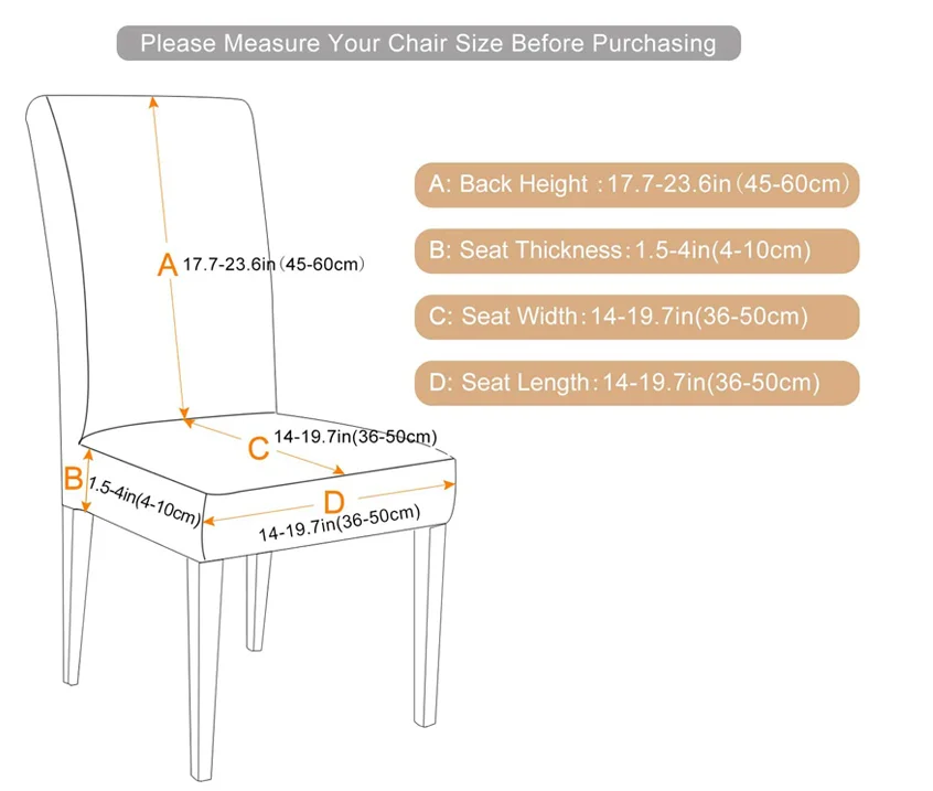 

Modern Dining Chair Protector Spandex Elastic Print Modern Style Chair Cover Geometric Patterns Protector Sillas De Comedor