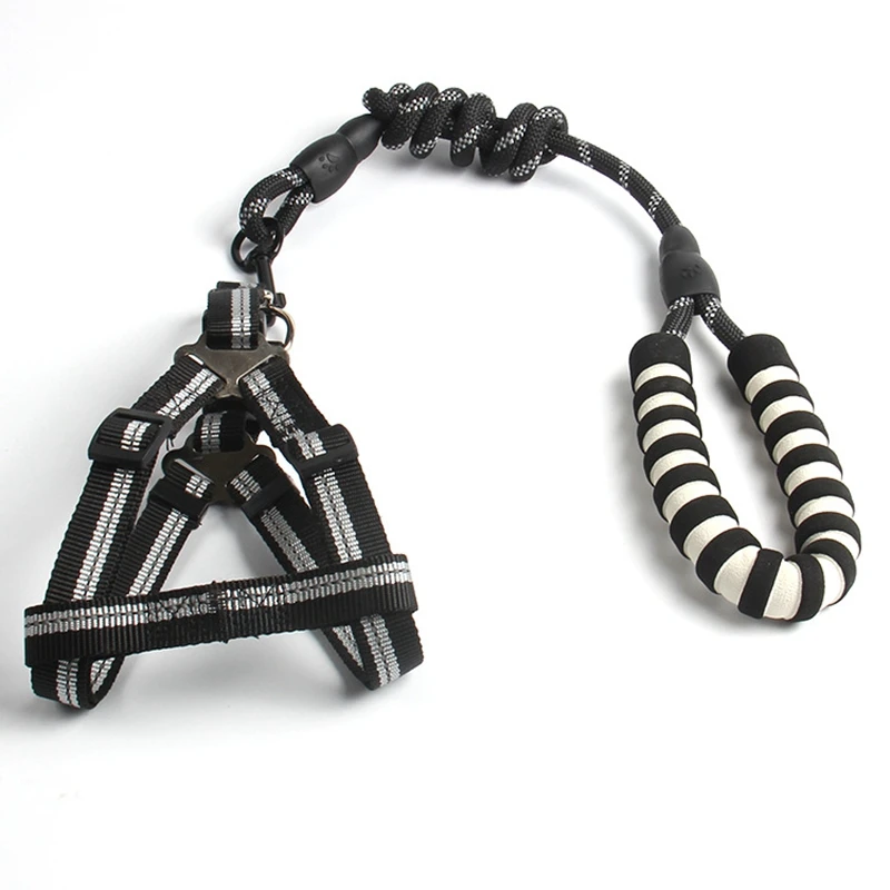 

Регулируемый нейлоновый поводок и шлейки для собак, маленьких собак, кошек, собак, нагрудные ремни, Тяговая веревка, товары для домашних жив...