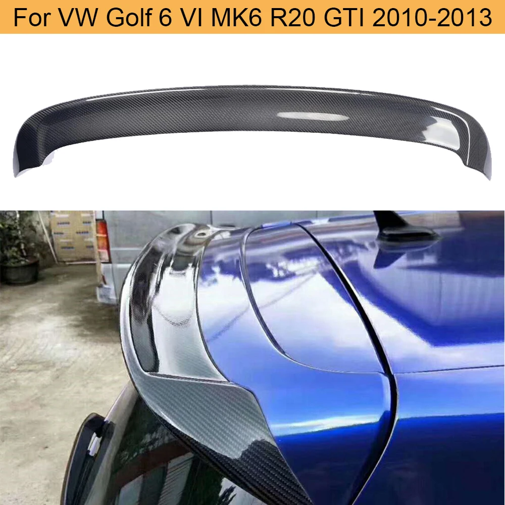 Carbon Fiber Auto Car Rear Trunk Spoiler Wing for VW Golf 6 MK6 VI R20 GTI 2010 2013 Boot LipSpoiler|lip spoiler|spoiler golfboot spoilers |