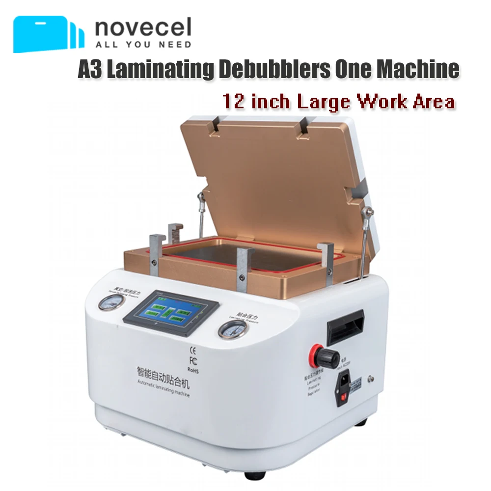 

Novecel A3 All in one Vacuum LCD Screen Laminator for iPhone Huawei etc. Display Laminate and Bubble Removing Bonding Machine
