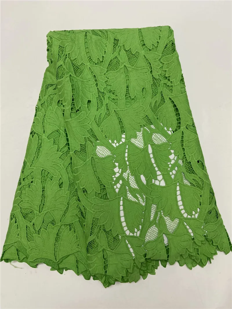 

2020 г., новый стиль, красивая кружевная ткань из гипюра, 5 ярдов, африканская Водорастворимая кружевная ткань для женского вечернего платья, ...