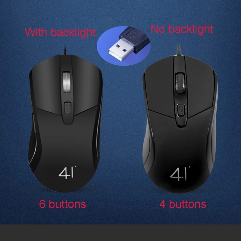 

Мышь Оптическая Проводная, USB, 41 ℃
