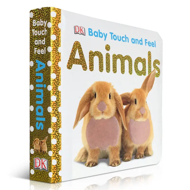 

Baby Touch and Feel Animals Board Book English Picture story books to help your child grow as a reader