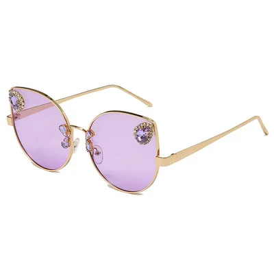 

Vintage Cat’s Eye Sunglasses For Women Diamond Inlay Sunglasses Driving Car Ultraviolet Protection Multicolor Gorgeous Glasses