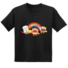 Детская футболка Anpanman and Baikinman с мультяшным принтом, Детская забавная Милая одежда, Детская летняя Модная хлопковая Футболка для девочек и мальчиков